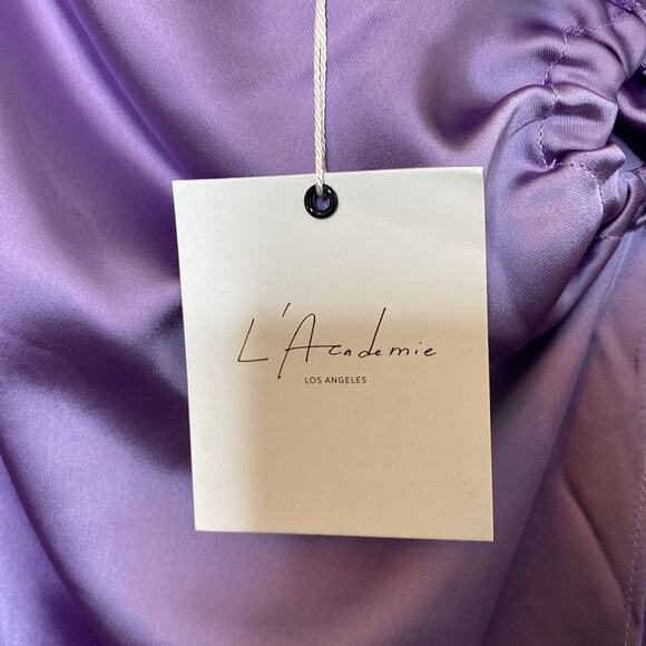 L'Academie Revolve Armina Skirt Purple Front Wrap Size Small NWT - Picture 7 of 10